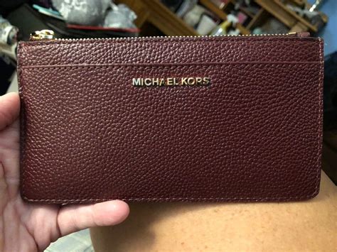 burgundy michael kors wallet small